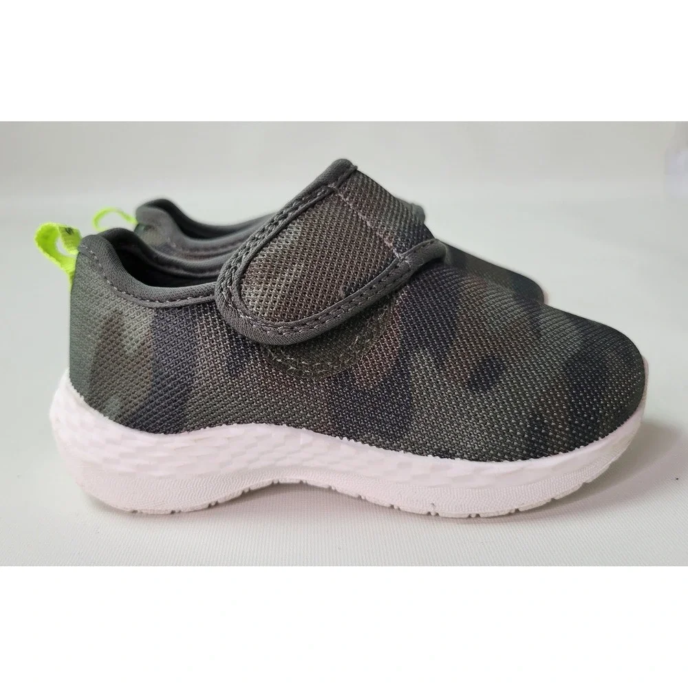 Carters Lorena Toddler Boys Camo Mesh Sneakers Gray Green Size 7M CF21M08H
